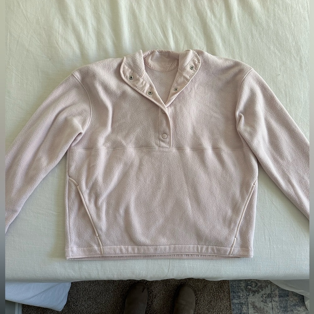 Outdoor voices Pink button up pullover!